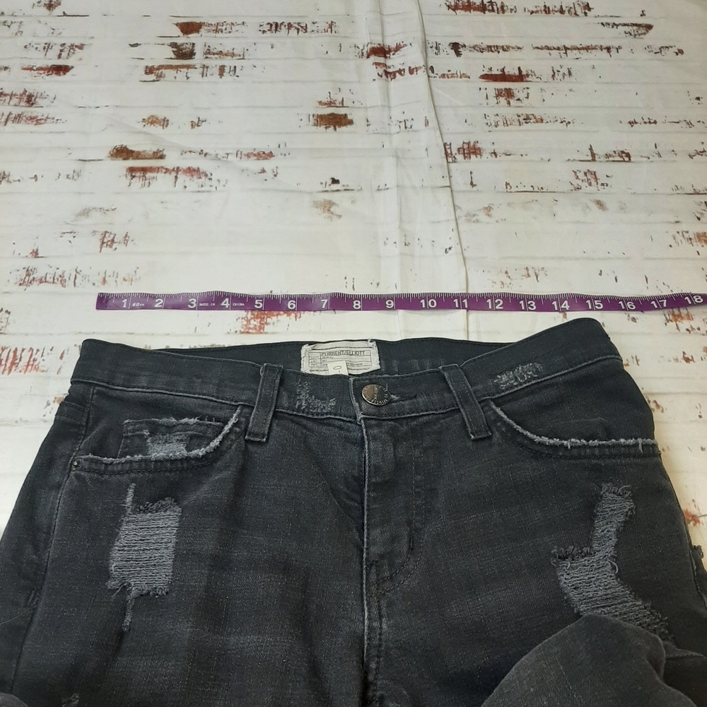 Current Elliott cropped straight townhouse jeans - Picture 7 of 11